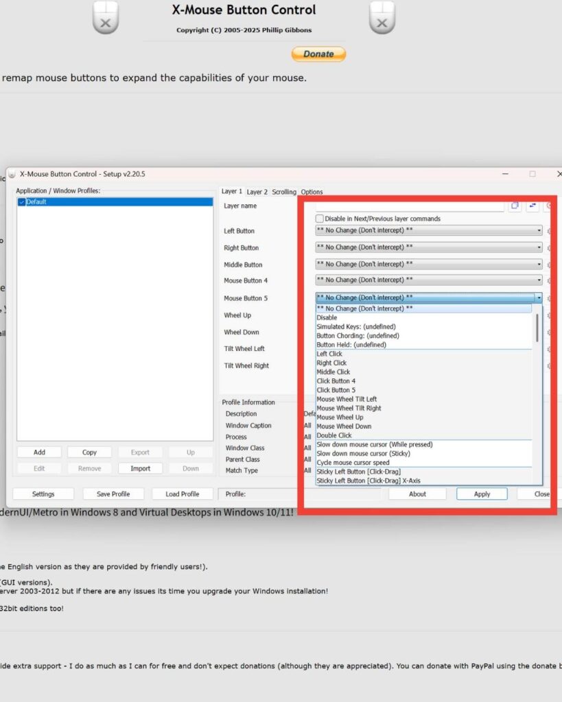 X-Mouse Button Control 